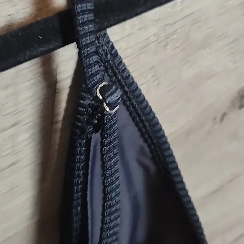 Frankie's Bikinis Black Ribbed Scoop Bikini Top